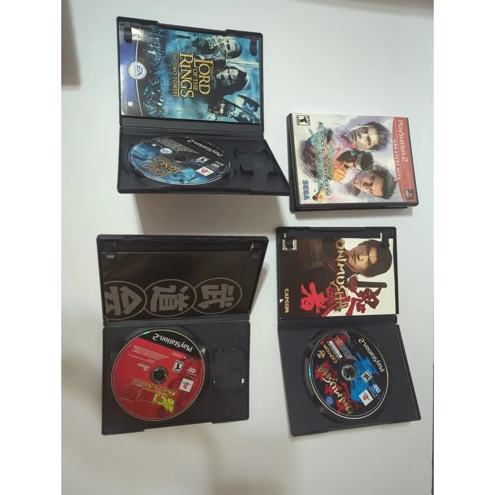 Sony PlayStation 2 Game Lot of 4 Virtua Onimusha Lord of the Rings Dragon Ball Z